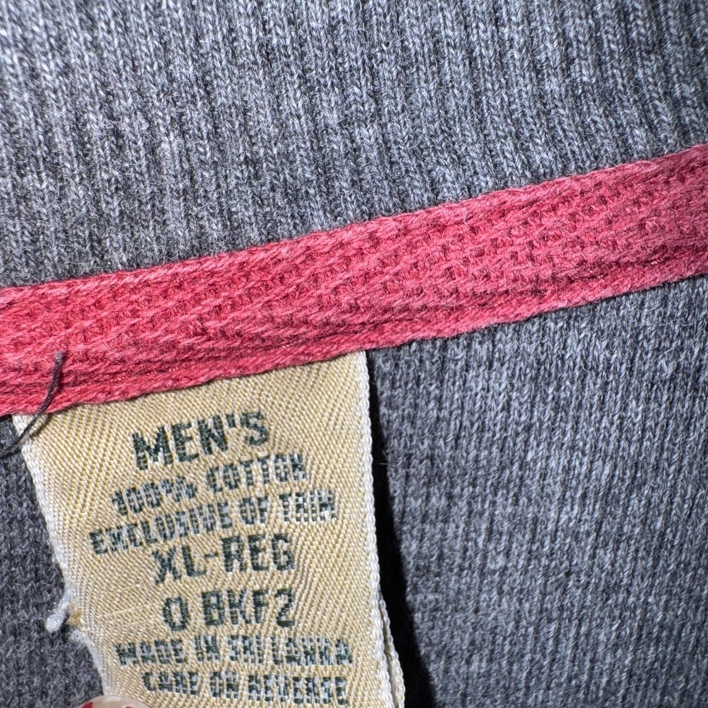 L.L. Bean Men’s Gray Henley Long Sleeve Shirt XL - Picture 8 of 9